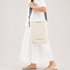 Pavilion insulated wine cooler with navy striped carry strap