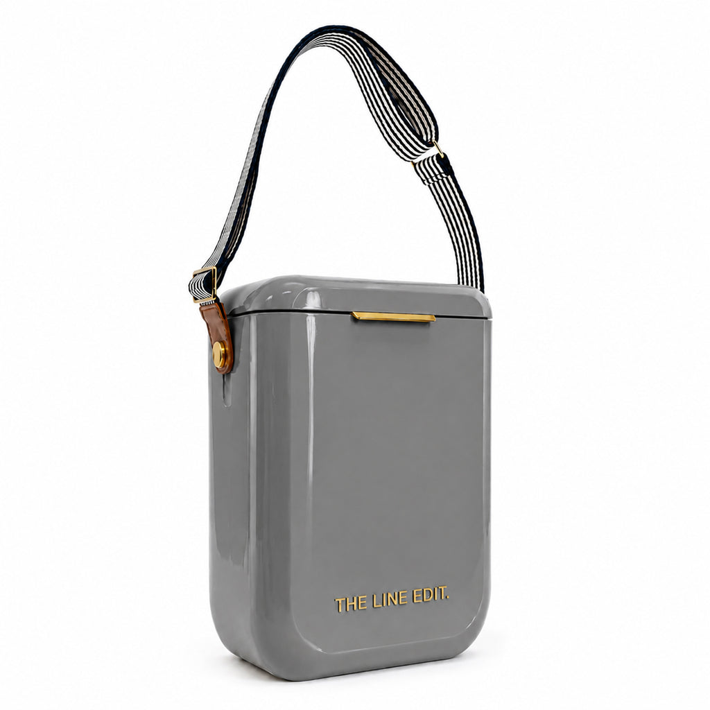 Pavilion wine cooler in Grey, angled view