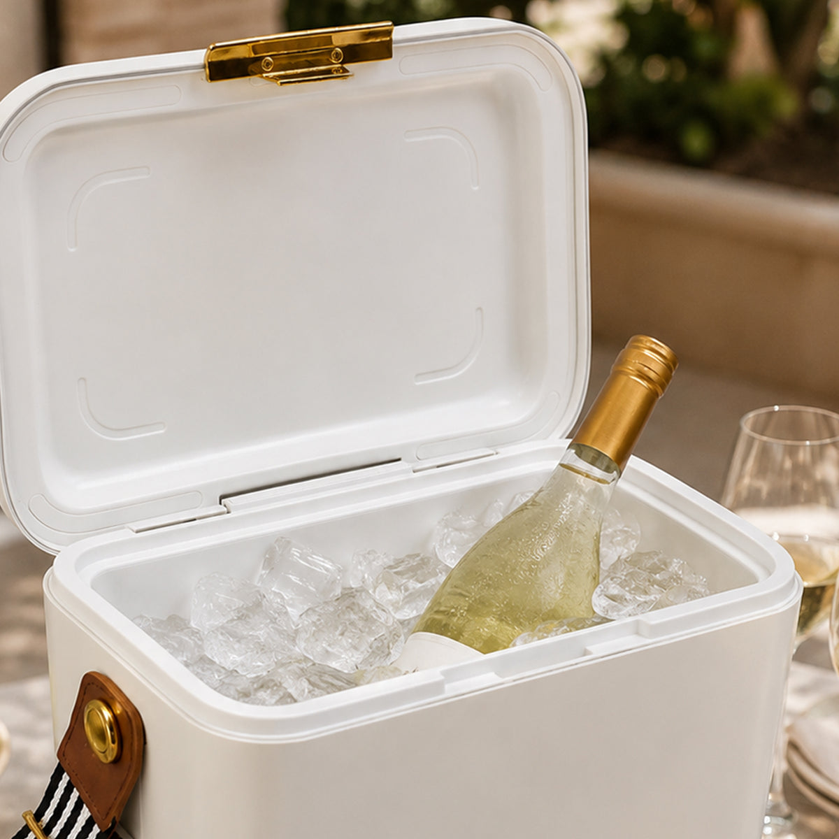 Pavilion wine cooler in a lifestyle setting