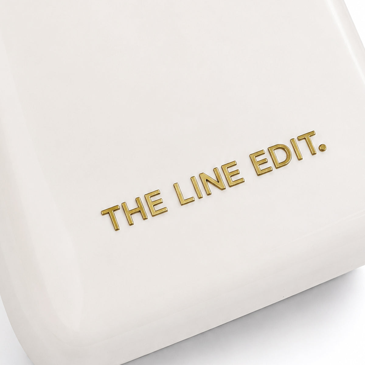 Close-up of The Line Edit logo on the Pavilion wine cooler