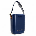 Pavilion wine cooler in Navy Blue, angled view